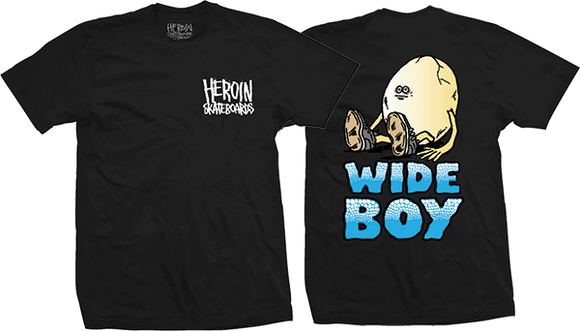Heroin Wide Boy T-Shirt - Size: MEDIUM Black