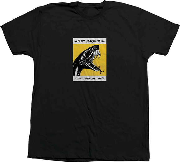 Toy Machine Snake T-Shirt - Size: LARGE Black
