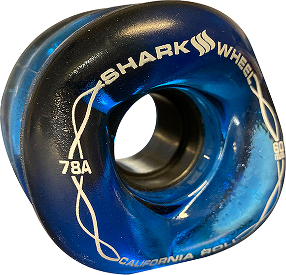 Shark California Roll 60mm 78a Trans.Sapphire Skateboard Wheels (Set of 4)