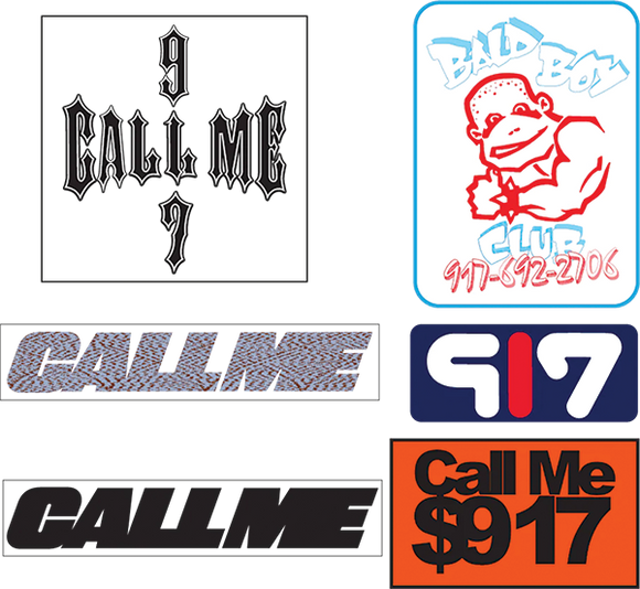 Call Me 917 Sp23 10/Pk Assorted Stickers
