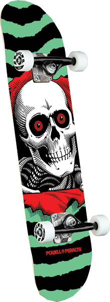 Powell Peralta Ripper Complete Skateboard -7.5 Black/Mint 