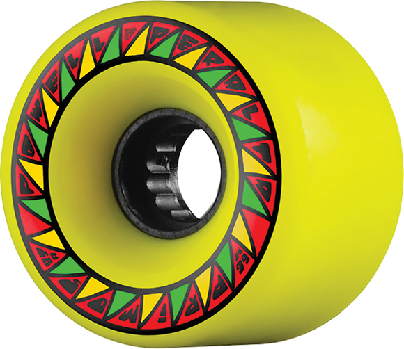 Powell Peralta Ssf Primo 66mm 82a Yellow Longboard Wheels (Set of 4)