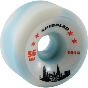 Speedlab Bad Grease 56mm 101a Light Blue Skateboard Wheels (Set of 4)