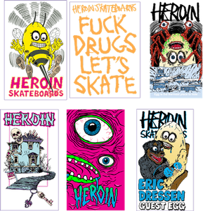 Heroin Haunted House 12/Pk Assorted Sticker Pack