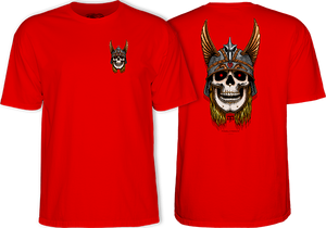 Powell Peralta Anderson Skull T-Shirt - Size: SMALL Red