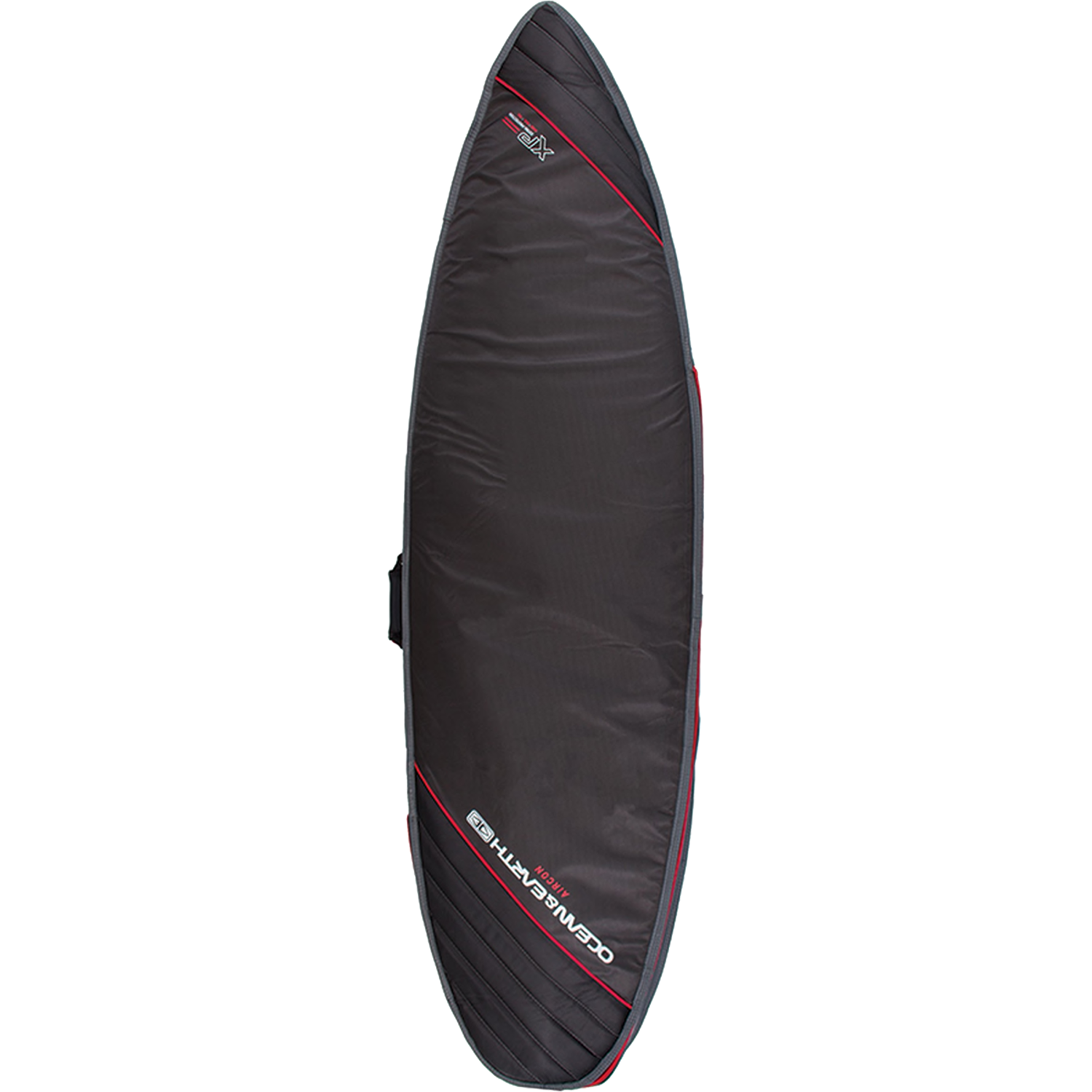 O&E Ocean & Earth Aircon Shortboard Cover 5'8" Black/Red/Grey