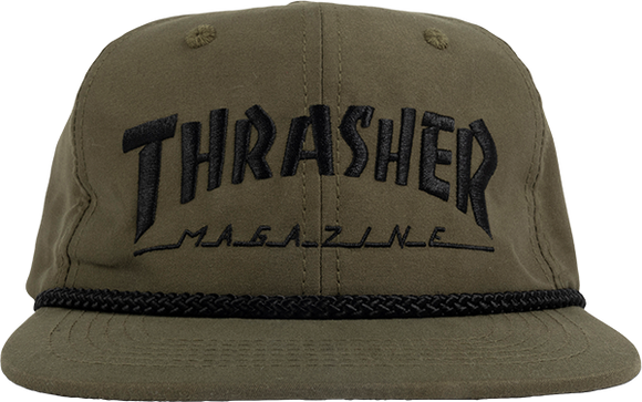Thrasher Rope Skate HAT - Adjustable Olive/Black 
