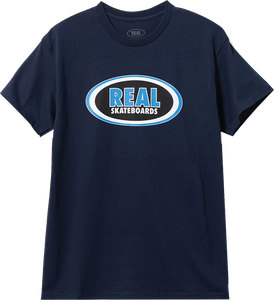 Real Oval T-Shirt - Size: X-LARGE Navy/Blue/Black/White