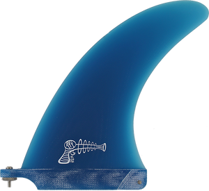 Ray Gun Fiberglass Center Fin 7.5" Blue Surfboard FIN 