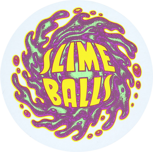 Slime Balls Logo Sticker 3.5x3.5 Yellow/Green/Pur