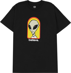 Alien Workshop Believe T-Shirt - Size: LARGE Black/Yel/Red