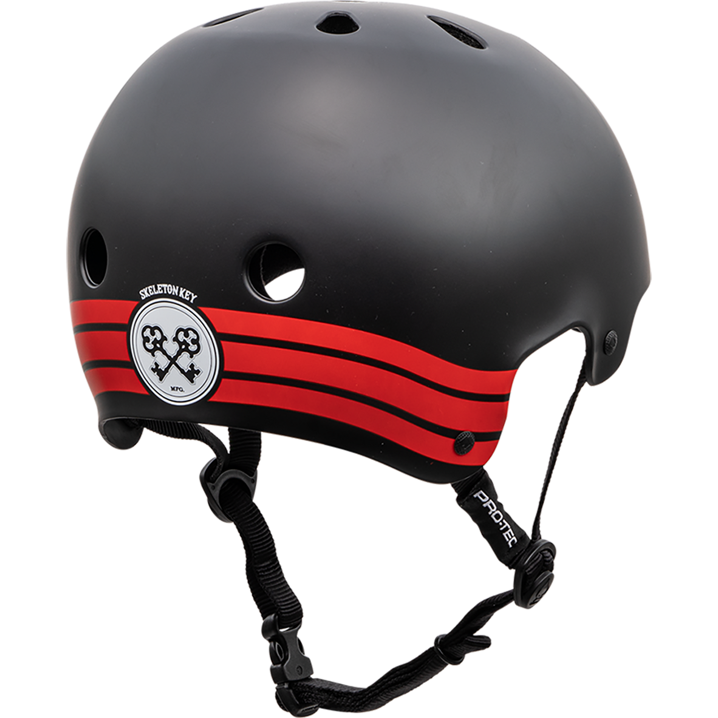 Protec Old School Skeleton Key Black/Red Helmet