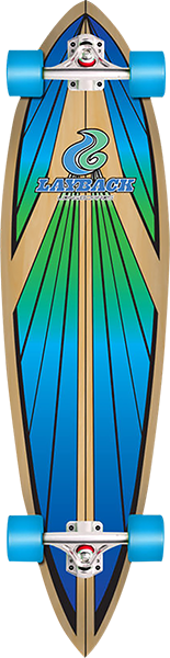 Layback Soul Ride Pintail Complete Skateboard -9.75x40 Blue 