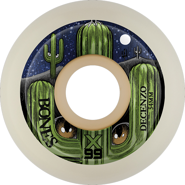Bones Wheels Decenzo Xf V5 Cat Eye Cacti 54mm 99a Nat Skateboard Wheels (Set of 4)