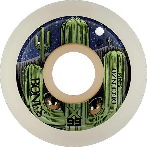 Bones Wheels Decenzo Xf V5 Cat Eye Cacti 54mm 99a Nat Skateboard Wheels (Set of 4)
