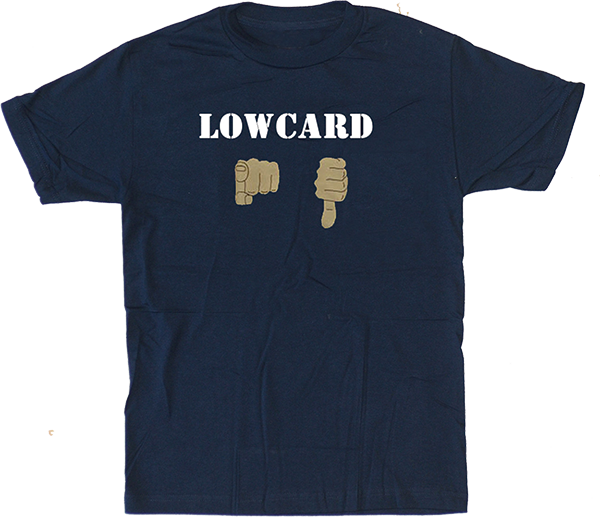 Lowcard You Suck T-Shirt - Size: MEDIUM Navy