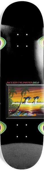 Jacuzzi Dilo Flipper Skateboard Deck -8.5 Black DECK ONLY