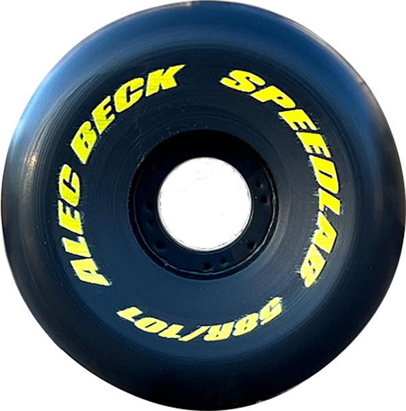 Speedlab Alec Beck Pro 58mm 101a Black/Yellow Skateboard Wheels (Set of 4)