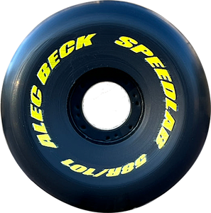 Speedlab Alec Beck Pro 58mm 101a Black/Yellow Skateboard Wheels (Set of 4)