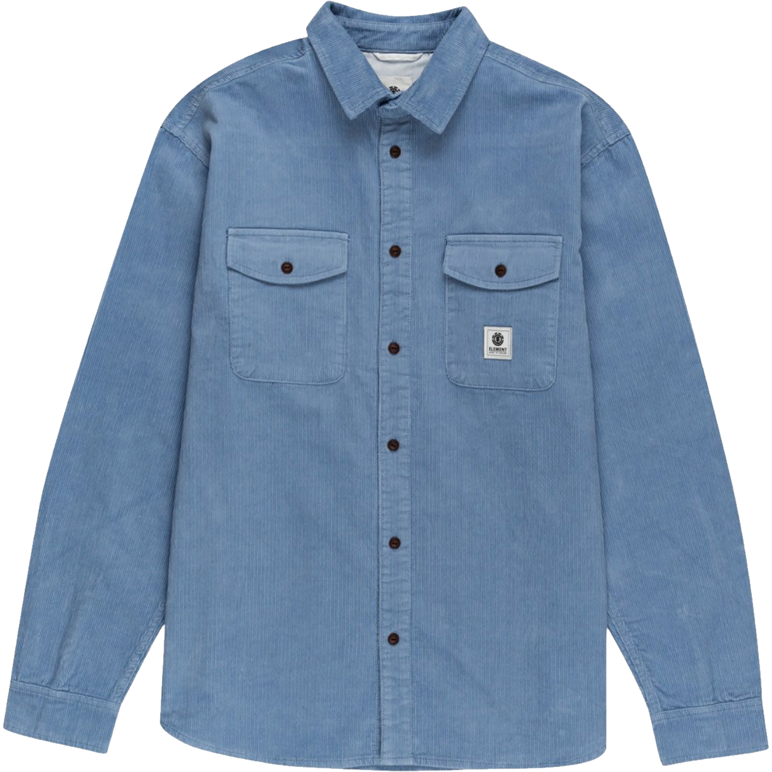 Element Builder Cord Long Sleeve Button Up - Faded Denim