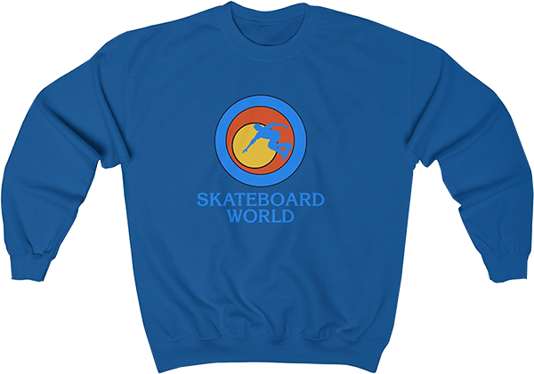 45rpm Skateboard World Crew Sweatshirt - SMALL Blue