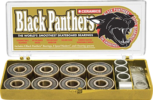 Shortys Black Panthers Ceramic Bearings Single Set
