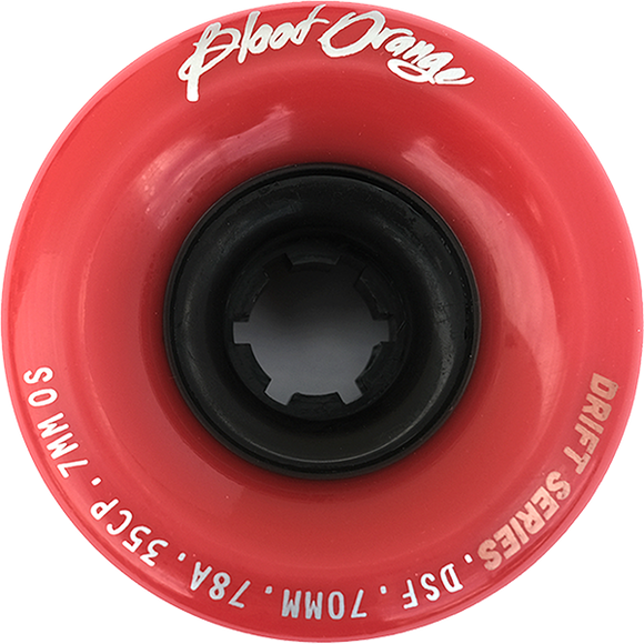 Blood Orange Drift 70mm 78a Oxblood Red Longboard Wheels (Set of 4)