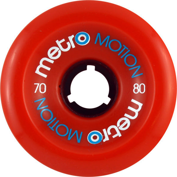 Metro Motion 70mm 80a Red Wheels (Set of 4) - Universo Extremo Boards