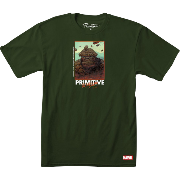 Primitive Marvel The Thing T-Shirt - Size: SMALL Military Green