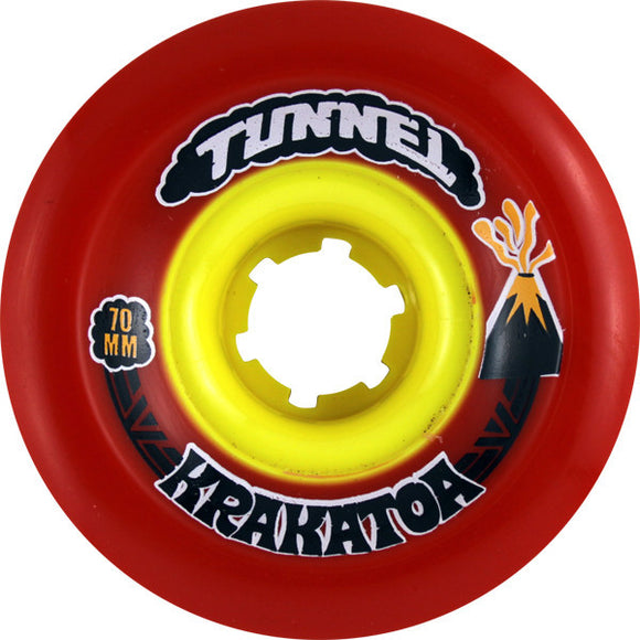 Tunnel Krakatoa Slide 70mm 81a Red Skateboard Wheels (Set of 4) - Universo Extremo Boards
