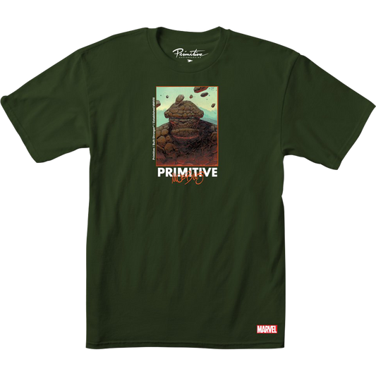 Primitive Marvel The Thing Short Sleeve T-Shirt - Size: SMALL Military Green