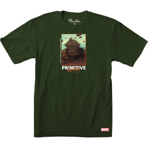 Primitive Marvel The Thing Short Sleeve T-Shirt - Size: SMALL Military Green