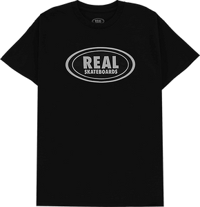 Real Oval T-Shirt - Size: SMALL Black/Gr/Black