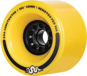 Boa Constrictor Race 100mm 76a Yellow Longboard Wheels (Set of 4)