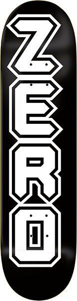 Zero Metal 98 Skateboard Deck -8.0 Black/White DECK ONLY