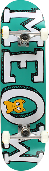 Meow Logo Complete Skateboard -8.0 Teal 