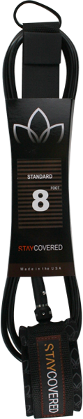 Stay Covered Standard 8' Leash Black