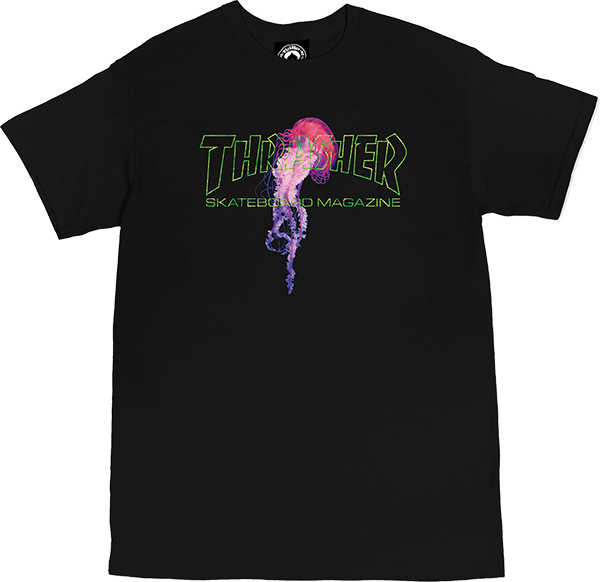 Thrasher Atlantic Drift T-Shirt - Size: MEDIUM Black