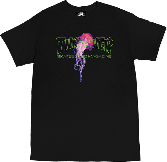 Thrasher Atlantic Drift T-Shirt - Size: MEDIUM Black