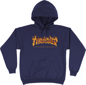 Thrasher Inferno Hooded Sweatshirt - X-LARGE Navy