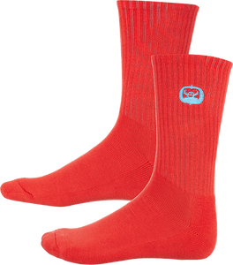Toy Machine Matokie Emb. Logo Crew Sock Red - Single Pair 