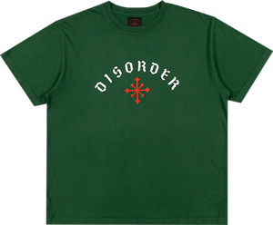 Disorder Arch Logo T-Shirt - Size: LARGE Olive