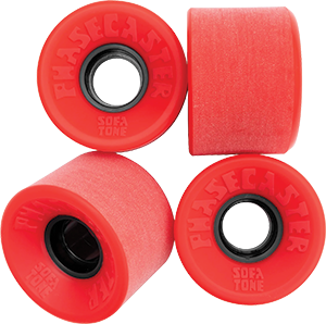 Phasecaster Soft Tone 56mm 78a Red Skateboard Wheels (Set of 4)