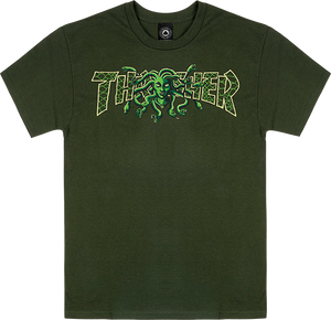 Thrasher Medusa T-Shirt - Size: MEDIUM Forest Green