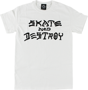 Thrasher Skate & Destroy T-Shirt - Size: X-LARGE White