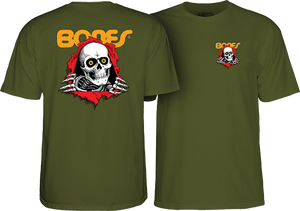 Powell Peralta Ripper T-Shirt - Size: MEDIUM Military Green