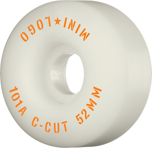 Mini Logo C-Cut 52mm 101a White  Skateboard Wheels (Set of 4)