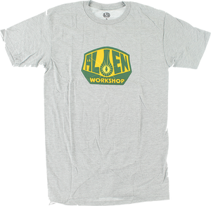 Alien Workshop OG Logo T-Shirt - Size: SMALL Heather Grey/Gold/Green