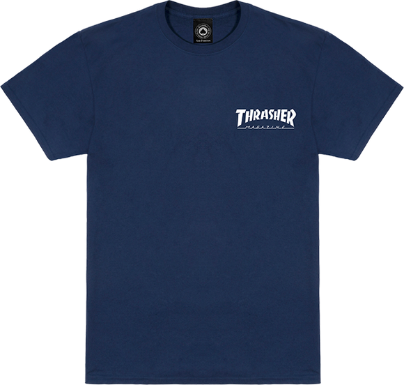 Thrasher Little Thrasher T-Shirt - Size: LARGE Navy