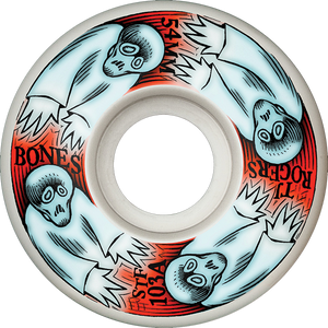 Bones Wheels Rogers STF V3 Whirling Specters 54mm 103a Wt Skateboard Wheels (Set of 4)